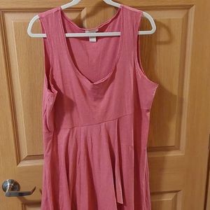 Sundance Handkerchief Hem Dress Rose Pink Sleeveless Jersey Women's XL EUC